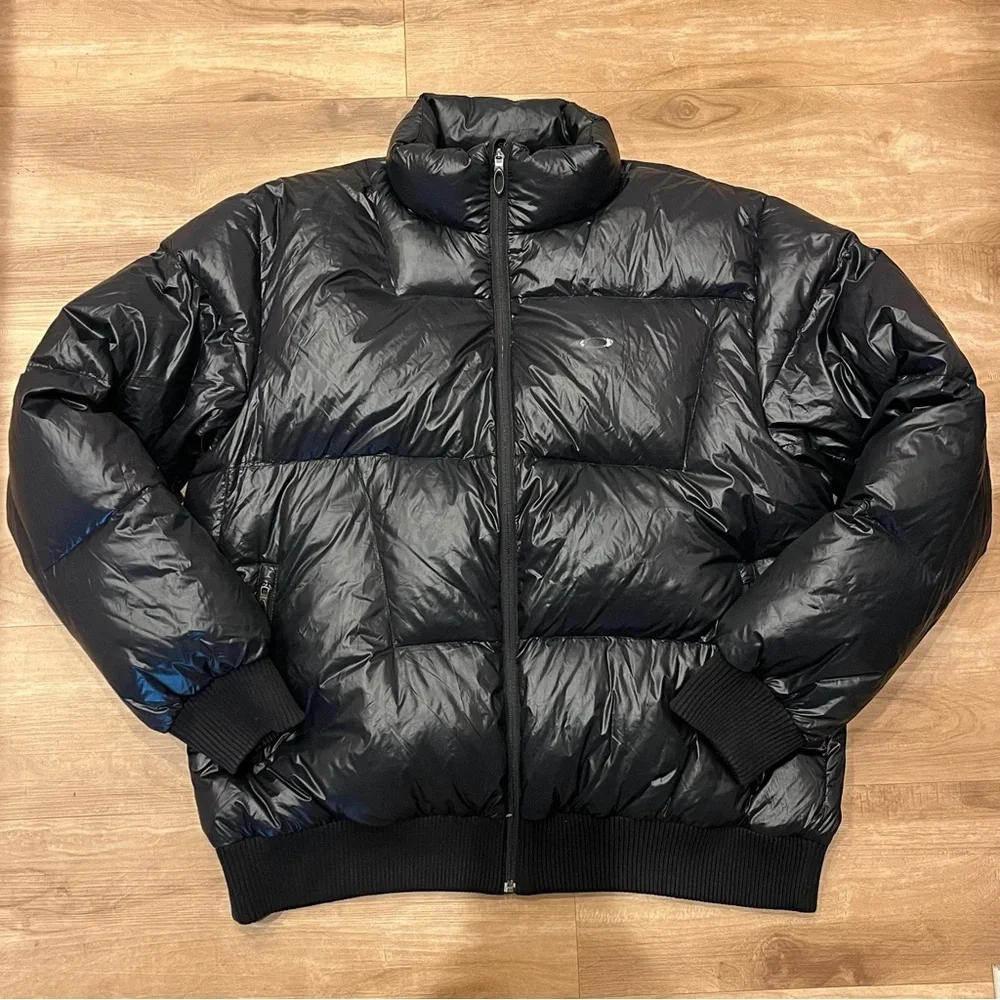 Oakley Mens Large Black Zip Up Down Puffer Jacket 2008 - Picture 1 of 9
